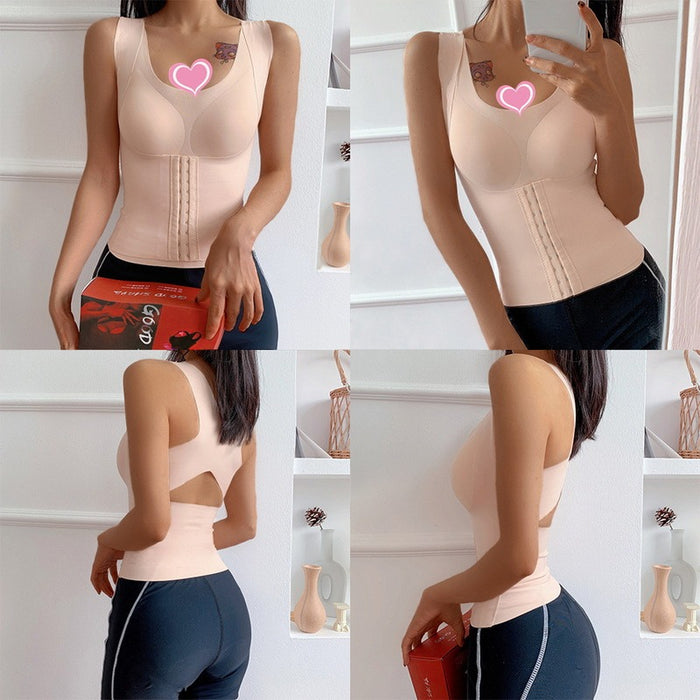 Waist Buttoned Seamless Shapewear For Women