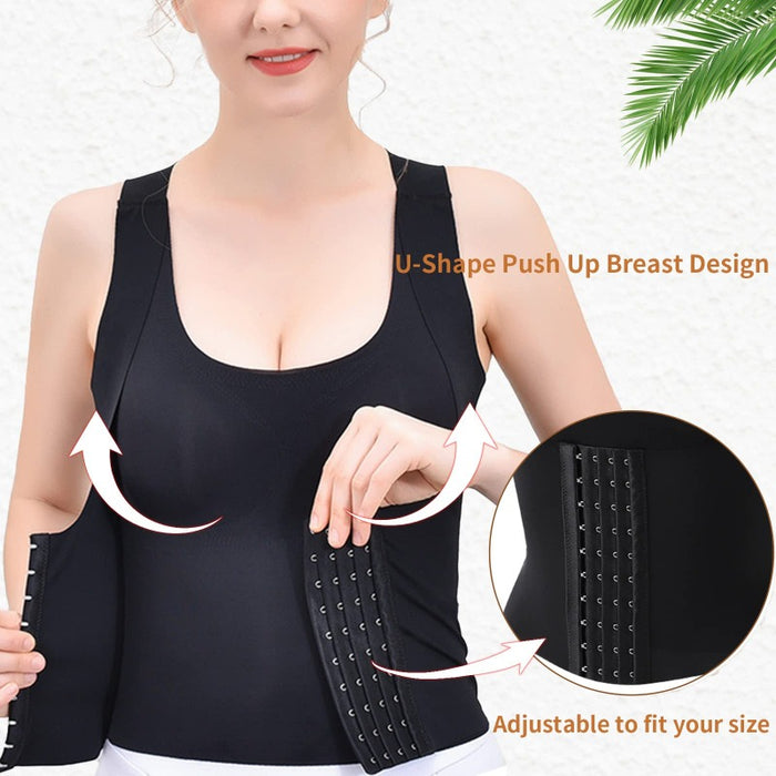 Waist Buttoned Seamless Shapewear For Women