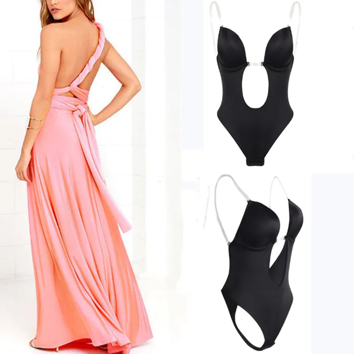 Deep V-Neck Backless Body Shapewear